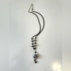 Beaded black necklace